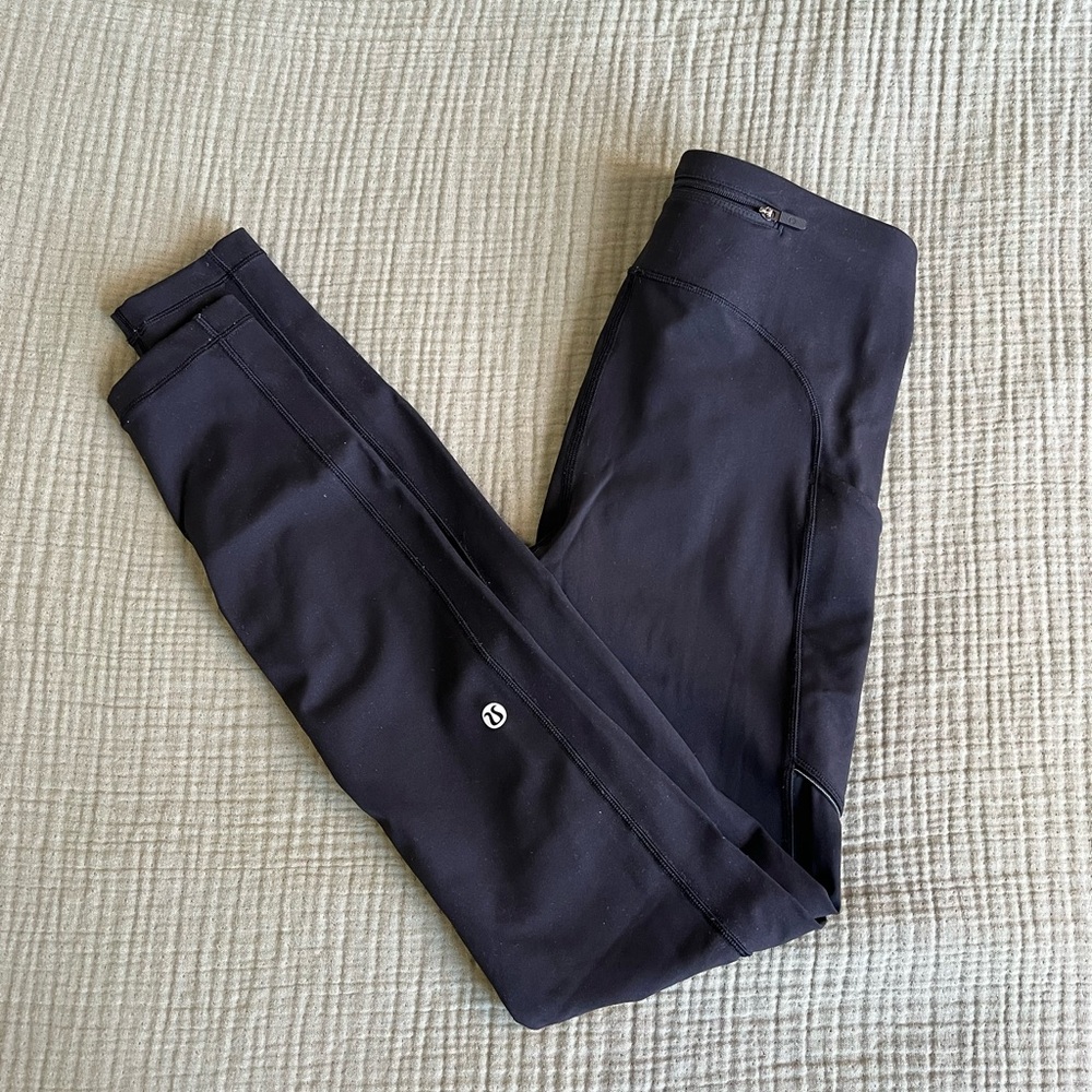 Lululemon Black Speed Up Leggings, High Waist - Picture 2 of 7